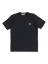 Stone Island Compass-patch Crewneck T-shirt In Black