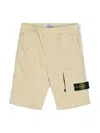 Stone Island Compass-motif Bermuda Shorts In Neutrals
