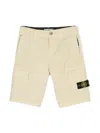 Stone Island Compass-motif Cargo Shorts In Neutrals