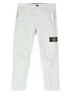 Stone Island Compass-motif Cargo Trousers In Blue