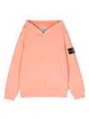 Stone Island Compass-motif Cotton Hoodie In Pink
