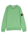 Stone Island Compass-motif Cotton Sweatshirt In Green