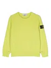 Stone Island Compass-patch Crew-neck Sweatshirt In Green