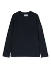 Stone Island Compass-motif Crew-neck Jumper In Blue