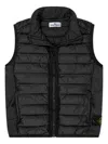 Stone Island Kids' Compass-motif Gilet In Black
