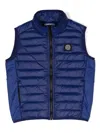 Stone Island Compass-motif Gilet In Blue