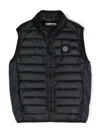 Stone Island Compass-motif Padded-design Gilet In Blue