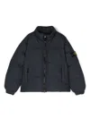 Stone Island Compass-motif Padded Jacket In V0020 Blue