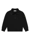 Stone Island Compass-motif Polo Shirt In Black