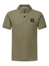 Stone Island Compass-motif Polo Shirt In Green