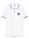 Stone Island Kids Green Classic Lounge Pants In Weiss