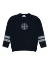 Stone Island Compass-motif Sweater In Blue