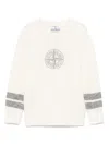 Stone Island Compass-motif Sweater In White