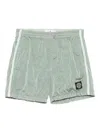 Stone Island Compass-motif Swim Shorts In 绿色