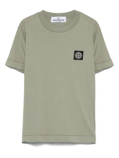 Stone Island Kids' Compass-motif T-shirt In 绿色