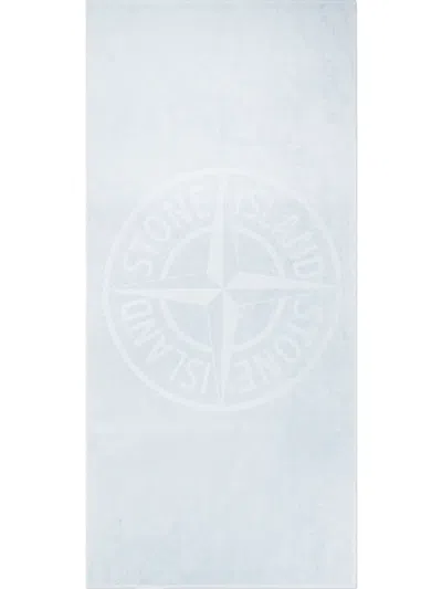 Stone Island Compass-motif Towel In 蓝色