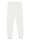 Stone Island Compass-motif Track Pants In Green