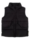 Stone Island Giubbotto S/maniche Vera Piuma Rds In Black