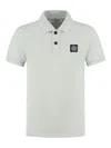 Stone Island Compass-patch Cotton Polo Shirt In 绿色