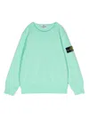 Stone Island Logo-patch Cotton Sweatshirt In Green