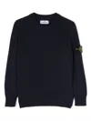 Stone Island Logo-patch Sleeve Jumper In Blue