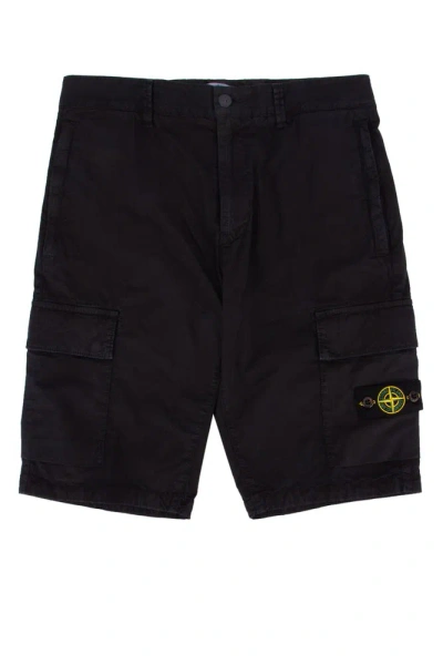 Stone Island Junior Compass Patch Knee In Black