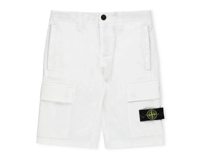 STONE ISLAND COMPASS PATCH KNEE-LENGTH CARGO SHORTS