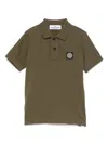 Stone Island Compass-patch Polo Shirt In Green