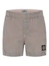 Stone Island Compass Patch Shorts In Neutral