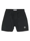 Stone Island Compass-patch Swim Shorts In Blue