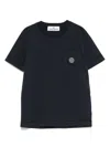 Stone Island Compass-patch T-shirt In 蓝色