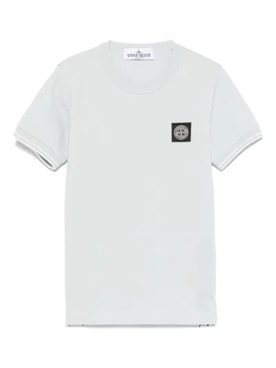 Stone Island Kids' Compass-patch T-shirt In Blue