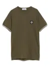 Stone Island Compass-patch T-shirt In Green