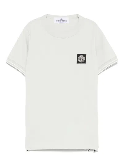 Stone Island Kids' Compass-patch T-shirt In Grey