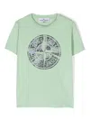Stone Island Compass-print Cotton T-shirt In Green