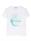 Stone Island Compass-print Cotton T-shirt In White