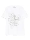 Stone Island Junior Compass-print T-shirt In 白色