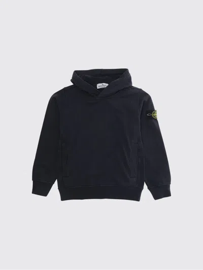 Stone Island Junior Sweater Kids Color Blue In Black