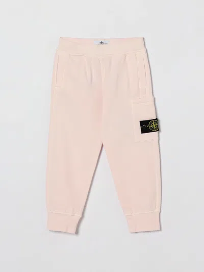 Stone Island Junior Pants Kids Color Pink