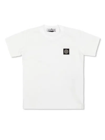 STONE ISLAND COTTON LOGO PATCH T-SHIRT