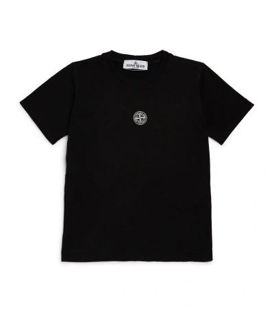 Stone Island Junior Kids' Cotton Logo T-shirt (2-14 Years) In Black