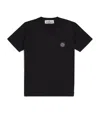 Stone Island Compass-patch Cotton T-shirt In Black
