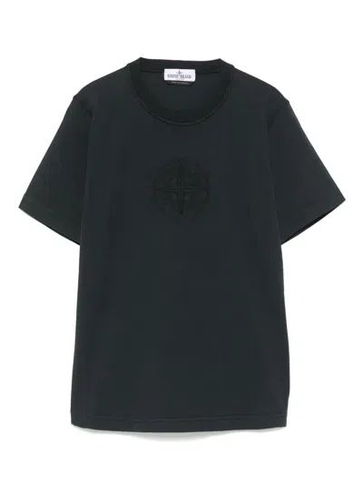 Stone Island Kids' Cotton T-shirt In Blue