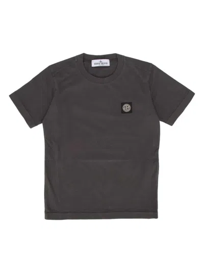 Stone Island Kids' Cotton T-shirt In Grey