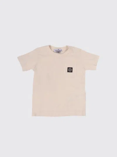 Stone Island Junior T-shirt Kids Color Beige In Neutral