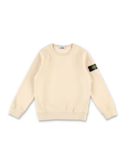 Stone Island Crew Neck Basic Fleece In Beige
