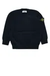 Stone Island Compass-motif Crewneck Jumper In Navyblue