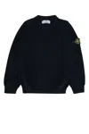 Stone Island Compass-motif Crewneck Jumper In Navyblue