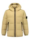 Stone Island Crinkle Reps Padded Jacket In Yellow