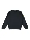 Stone Island Logo Cotton Sweatshirt In Black